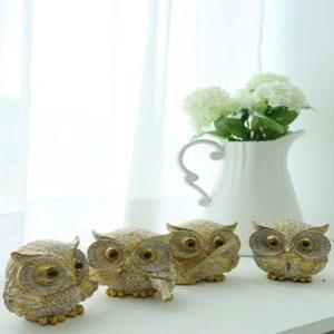 [HYIJQM1R_4B]악기하는 골드부엉이 커플장식 4p