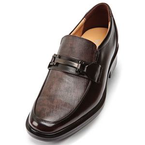 보닌 천연소가죽 레더 콤비 메탈장식 로퍼형 수제구두 SE323DBR