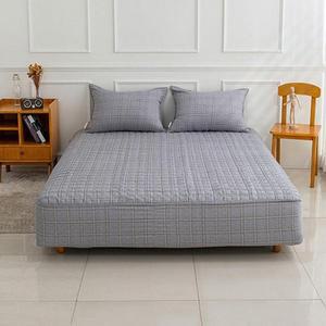 그레이 모던 커버 매트리스 모달 슈퍼싱글 체크 밴딩
