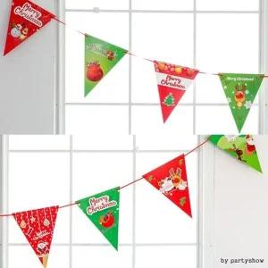 루돌프 용품 산타 파티 삼각가 랜드 페이퍼 크리스마 크리스마스 성탄절 종이가랜드 삼각가랜드