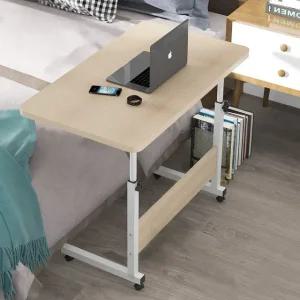 높이조절 이동식 원목 사이드 테이블 침대 쇼파 책상 보조 테이블