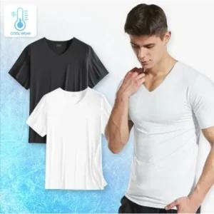 [4장세트] 빅사이즈 남성 에어 쿨 브이넥 반팔티 기능성 티셔츠 2613
