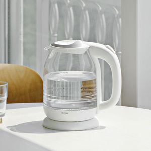 듀플렉스 봉규산 내열 유리 전기포트 1.7L 대용량 무선 커피 포트 스텐304 2200W DP-1303EK