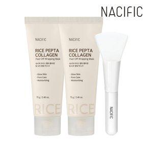 네시픽 라이스 펩타 콜라겐 필 오프 랩핑 마스크 70g x2개