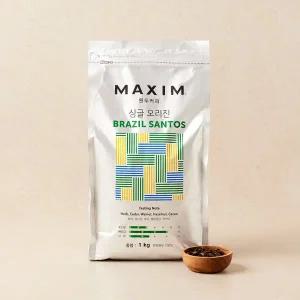 [맥심] 원두커피 싱글 오리진 브라질 산토스 1kg