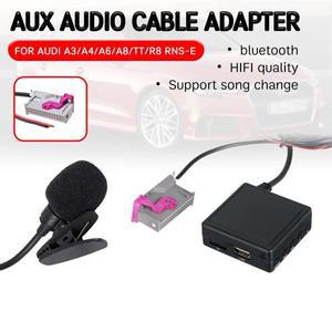 USB가 포함된 Bluetooth Aux 수신기 케이블 Audi A3 A4 A6 A8 TT R8 RNS-E용 32핀 헤드 유닛용 마이크 핸즈