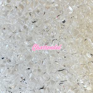 [15g]관통형 13mm 세로형 투명 클리어 통통하트 PAB63-1 비즈공예재료