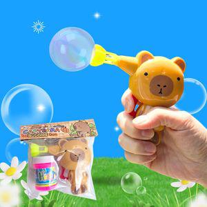 카피바라 수동 버블건 비눗방울 리필액 세트 야외 캠핑