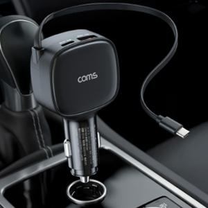 릴케이블일체형 C타입 시가잭 차량충전기 84W고속충전기