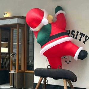 벽타는 산타 풍선 매달린 벌룬 행잉산타 야외 2M 트리 창문 조명내장 건물 사탕