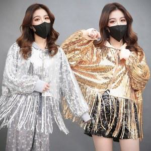 반짝이 난타 공연복 무용 댄스복 장구 자켓 트로트 화려한 스팽클