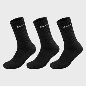 [나이키] 쿠션크루 남자 여자 스포츠 긴 양말 3팩 세트 블랙 SX4508-001
