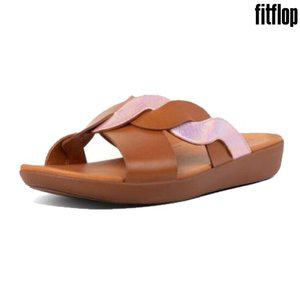 핏플랍 Duocomff 레이건로프슬라이드 카멜 여성 신발 BL3-592