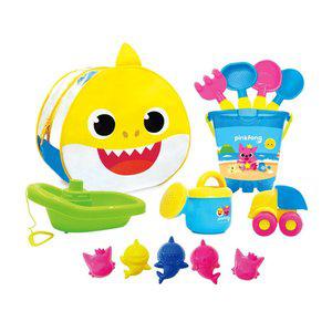 핑크퐁 아기상어 가방 모래놀이 랜덤 바닷가 해변 모래성 찍기틀 도구 세트 역할놀이 선물
