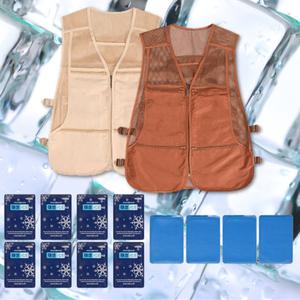 정품//빙고 아이스 쿨 조끼 브라운/얼음조끼 2EA/아이스팩