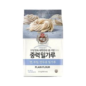 백설 중력밀가루 2.5Kg 대용량 중력분밀가루 칼국수 수제비 제면가루