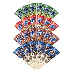 [롯데웰푸드]월드콘 말차x6+바닐라x6+쿠앤크x6+초코x6