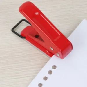 (빨강) 1구 펀칭기/펀치/사무용/문구용/구멍/종이/뚫기/타공기/가정용/바인더/화일/타공/서류/속지/미술