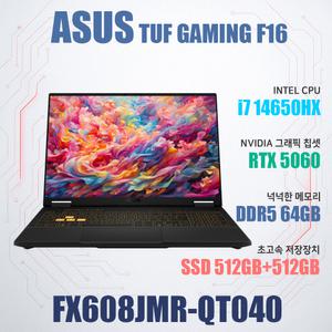ASUS TUF Gaming F16 FX608JMR-QT040/NVMe SSD 512GB추가/WIN11설치/램64GB