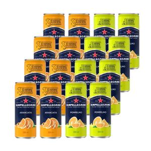 산펠레그리노 탄산음료 2가지 맛 16캔 (오렌지8캔+폼펠모8캔) / 이탈리아 프리미엄 탄산음료