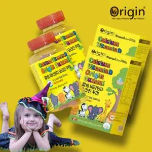 오리진 칼슘 비타민D 꾸미 90 2.3g 초등 씹어먹는 키즈영양제 90구미, 2개