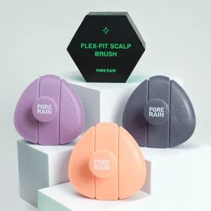 퓨어레인 플렉스핏 스칼프 샴푸 브러쉬 저자극 실리콘 두피 마사지