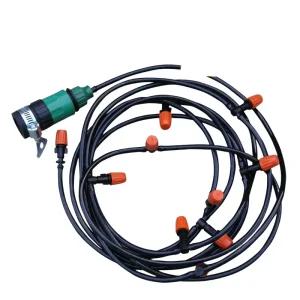 스프링쿨러설치 자동관수장치 미스트 온실 분사 분사노즐 난초 4 7관 5m 세트5개 주황색