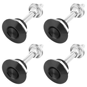 자동차용 4PCS 30mm 후드 핀 키트, 범퍼 릴리스용 스테인리스 스틸 래치 및 자동차 안전하게 고정, 범용 퀵 릴리스 키트 장착 SUV 외장 액세서리 블랙