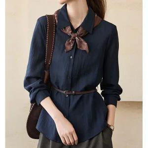 [하프클럽/패션]벨트포함 스카프넥 셔츠블라우스 25CA38A1