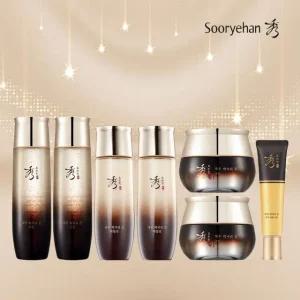 수려한 자우 럭셔리 진 기초풀세트(스킨+에멀전+크림)X2+링클크림