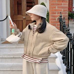 밀키 탄탄 비스코스 하이넥 집업 (2color)