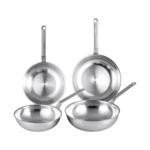 한일스텐레스 무연마제 프로셰프 통3중 프라이팬/궁중팬