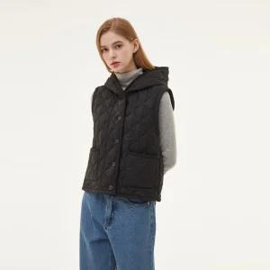 [플라스틱아일랜드]후드 패딩베스트 PQ4PV061