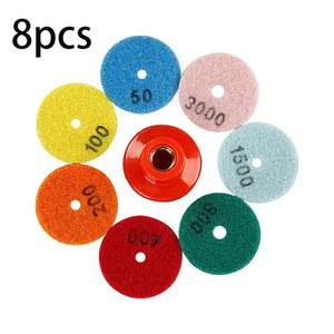 연마패드 다이아몬드 연마 화강암 패드 인치 도구 대리석 조약돌 3000 건식 55mm 석재 8 50 소재 개 2 그레인