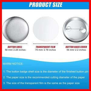 금속 배지 핀 버튼 만들기 용품 100 세트 버튼 메이커 기계 용 25mm/32mm/37mm/44mm/50mm/56mm/58mm/75mm