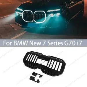 BMW 7시리즈 G70 i7 23-24 프론트 키드니 그릴 레이싱 LED 라이트 블랙 호환
