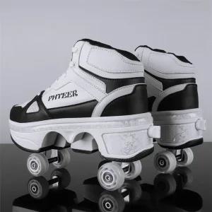 전동 바퀴 바퀴달린 휠 슈즈 흑백 휠릭스 운동화 문워커스