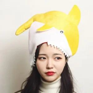 고품질 상어가족 인형 모자 (옐로우) 아기 파티모자 (WCEFF8C)