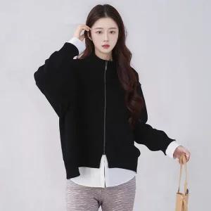 [루미루나]집업니트가디건