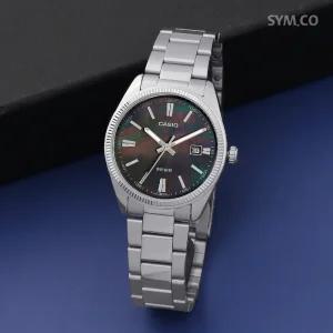 정품 스타샵 MTP-1302DS-1A 카시오 클래식 라운드 선레이 다이얼 자개다이얼 남자 메탈 시계 c131