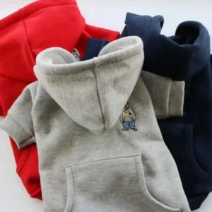 코코아허니 곰돌이 기모후드 XS-3XL강아지포켓티 애완견 강아지 애견 반려 개티 주머니