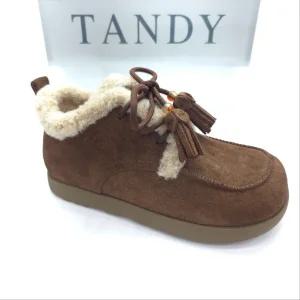 [탠디]여성 앵글 부츠 3cm 테슬 포인트 털부츠 X2V5E506