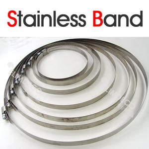 국산 All stainless 스텐 호스밴드100mm 280mm 반도 밴드송풍기연결 자바라스파이럴 환풍기 광고 전신주