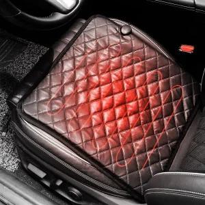 블랙에디션 USB 열선 전기 방석 3단 조절 온열 차량용 자동차 시트