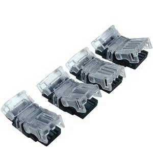 호환  단일 RGBW 3528 5050 용 CCT RGB COB LED 스트립 커넥터 테이프-와이어 연결 단자 WS2812B WS2811 2