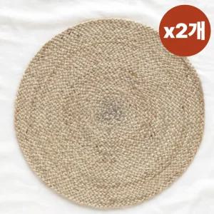 마켓비 원형 테이블 식탁 매트 마 라탄 인테리어 2개 BNS
