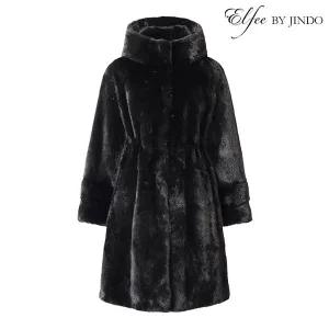 진도모피 [최초가 2690000] 진도 Elfee 풀스킨 휘메일 밍크 후드 롱코트 (E8W3EC14)941328