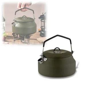 [콩심팥심]캠핑 미니 주전자 야외 소형 경량 스텐 커피포트(1L) 화로주전자