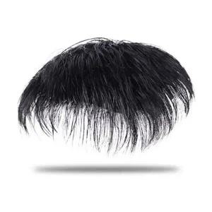 남자 미니 가발 탈모 정수리 자연 남자 부분 가발 인모 고열사 똑딱이 착용 간편