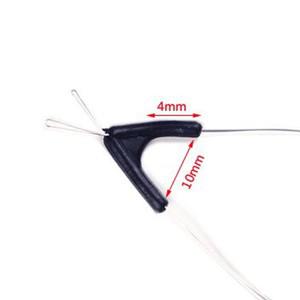 100pcs 낚시 서브 라인 스플리터 더블 후크 고무 접촉기 장치 분기점 조정 및 분리 물고기 액세서리